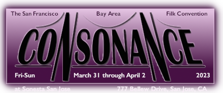Consonance, The San Francisco Bay Area Filk Convention, March 31 to April 2, 2023 - at Sonesta San Jose, 777 Bellew Dr, San Jose CA